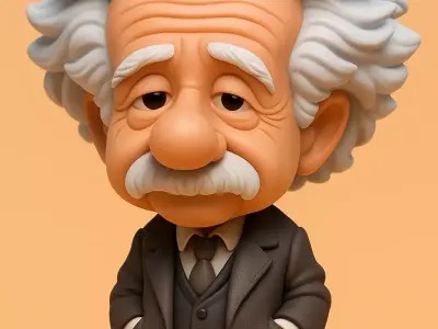 Albert Einstein 3d Model 3D print model