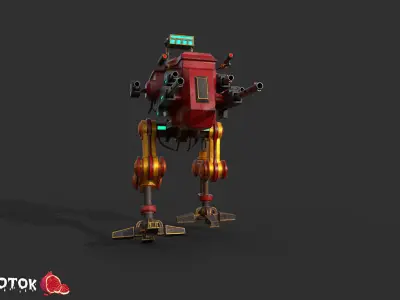 AssaultMech robot Free low-poly 3D model