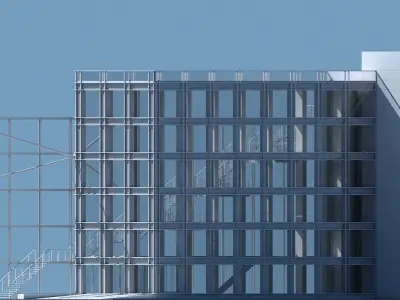 Commercial Building Facade 08 3D model