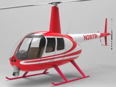 News Helicopter 3D model