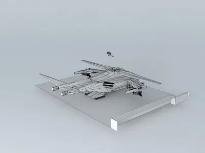 UN task force alpha UAV command unit Peacemaker MK II landed 3D model