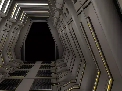 Sci Fi Corridor  3D model 73