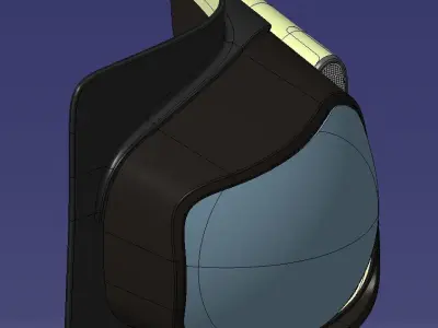 Parametric Lock Part with Exit for Floodlight 3D model