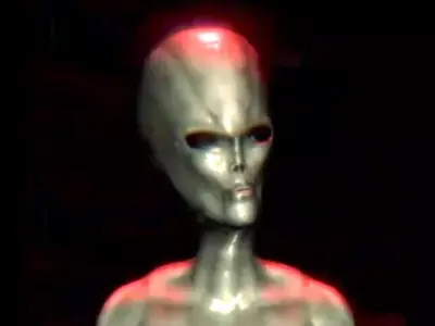  Alien grey 1 realistic - low-poly 3d model Low-poly 3D model