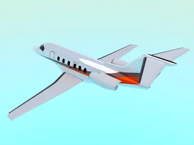 Pilatus c-24 Private jet Low-poly 3D model