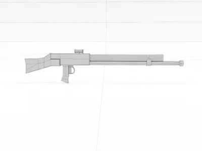 3d Rifle zebra Low-poly 3D model