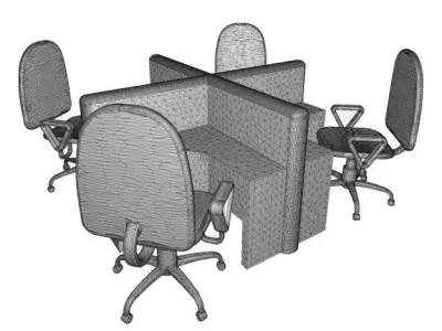 Fabulous Modular Workstation 3D model