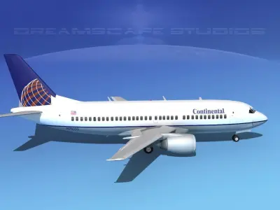 Boeing 737-300 Continental 3D model