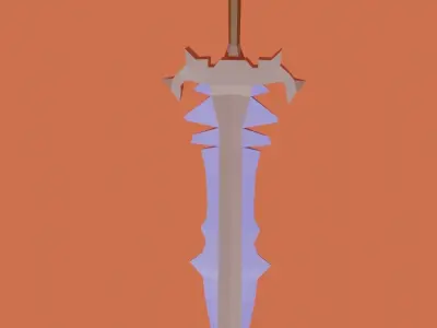 Stylized low-poly swords ready for games 3D model Low-poly 3D model