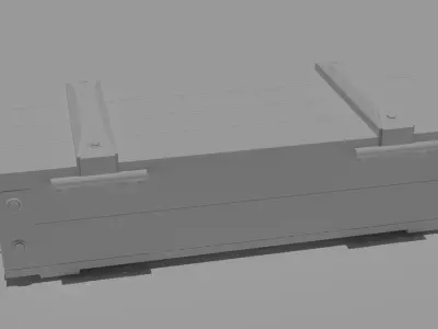 Wood box Low-poly 3D model