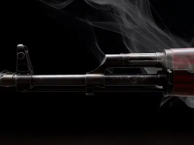 AKM Rifle - PBR Game Ready Low-poly 3D model