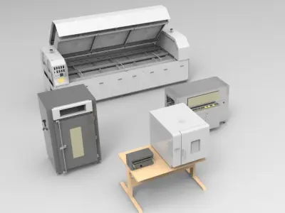 Collection of oven-type devices 3D model