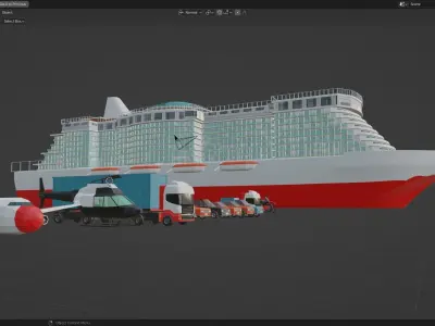 low poly vehicles asset pack Low-poly 3D model