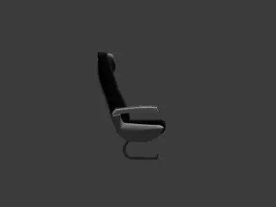 Economy Class Airplane Seat 3D model