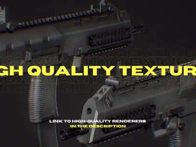 MP7 FPS Animation Low-poly 3D model