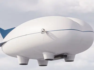 Modern Helium Airship  Low-poly 3D model