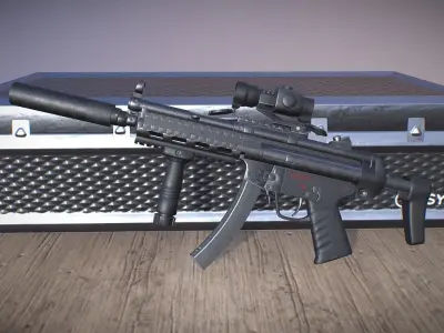 MP5 A1- Game Ready - Low-poly 3D model