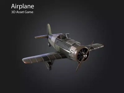 Airplane 2 WW Low-poly 3D model