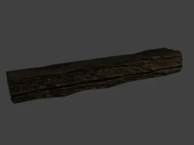 Rotten wood Low-poly 3D model
