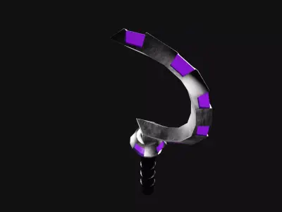 Futuristic Sickle Weapon Free low-poly 3D model