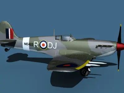 Supermarine Spitfire Mk5C V04 RAF 3D model