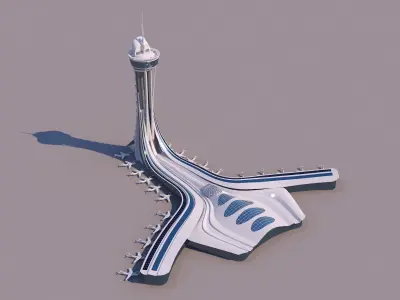 0198 - Airport Building 3D model