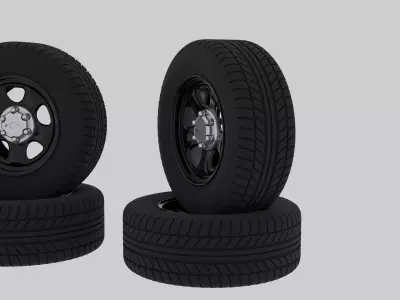 Police Steelies Chevy branded 3D model