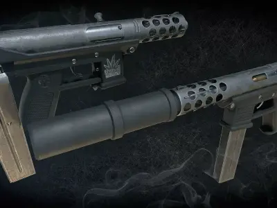 Intratec Tec 9 Low-poly 3D model