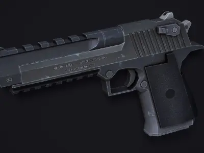 Desert Eagle Pistol - Low Poly Game Ready Low-poly 3D model