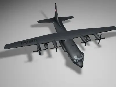 C-130 Hercules USAF 3D model