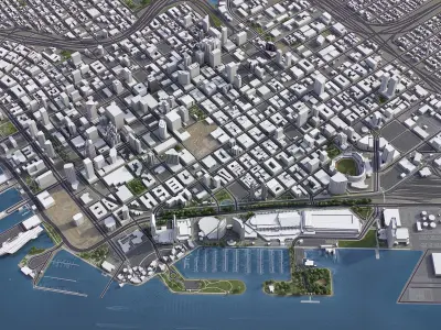 San Diego Low-poly 3D model