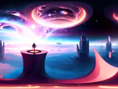 Skybox Futuristic Skyline Free 3D model