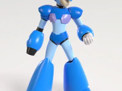 Megaman X Fanart 3D Print STL file 3D print model