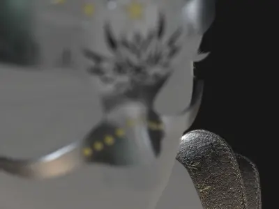 Dragon helmet and pauldron 3D model