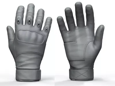 Military Tactical Glove - High Poly 3D model