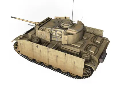 PzKpfw III - Panzer 3 - Ausf M - 631 3D model