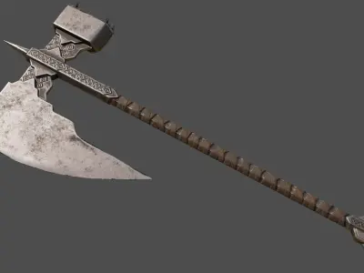 Dwarven Axe Low-poly 3D model