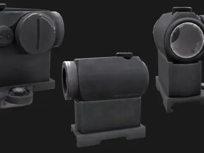 Rifle Scope Micro T-1 Low-poly 3D model