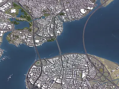 Lagos Low-poly 3D model