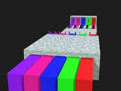 Sence for cartoon 3D model