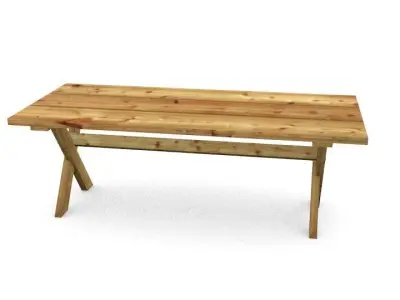 Picnic table Free low-poly 3D model purchase