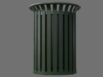 Dustbin 4A Low-poly 3D model
