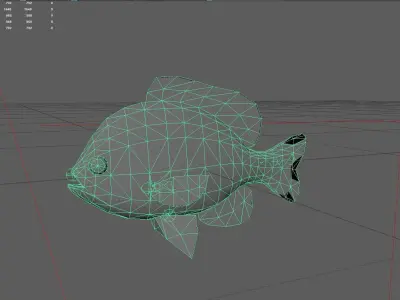 Panfish Low-poly 3D model