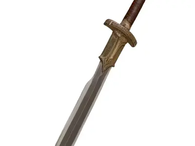 Ornate Fantasy Medieval Sword 3D model