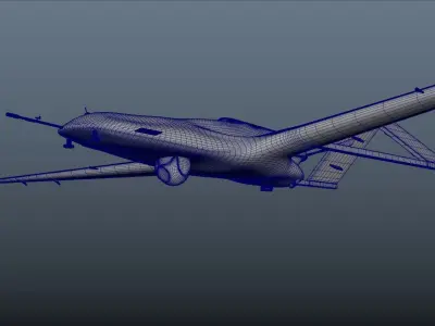 Bayraktar TB2 Low-poly 3D model