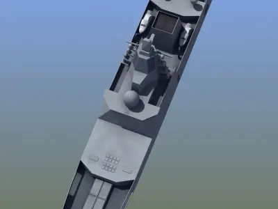 Frigate Gorshkov Low-poly 3D model