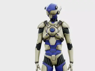 CYBORGTOPIA B-15  Rigged for Unreal Engine - Unity - MIXAMO 3D model