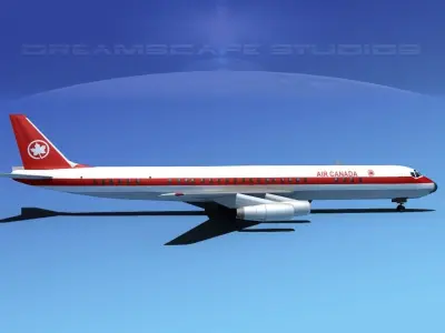 Douglas DC-8-63 Air Canada 3D model