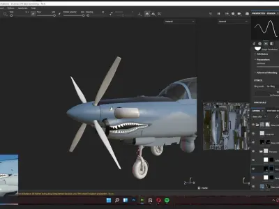 BEECHCRAFT - AT-6 WOLVERINE LIGHT-ATTACK AIRCRAFT - Low-poly 3D model