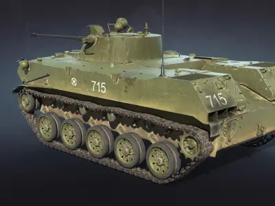 BMD-2 LOD2 Low-poly 3D model